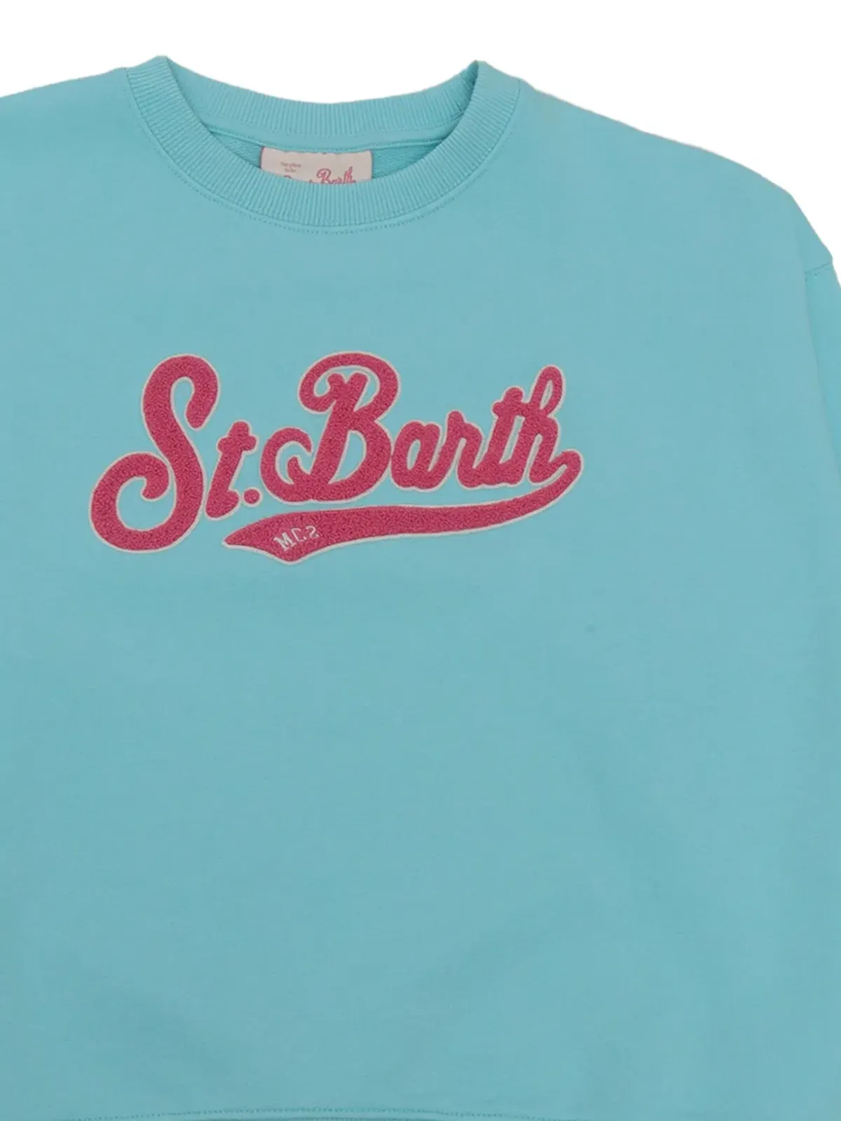 MC2 Saint Barth Kids テリー ロゴ コットン スウェットシャツ - ブルー - 画像3