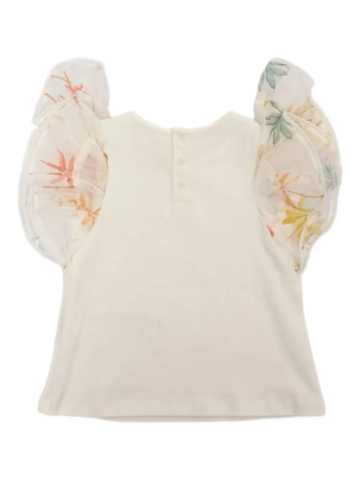 Chloé Kids 花柄プリントのフリルトップス - 画像2