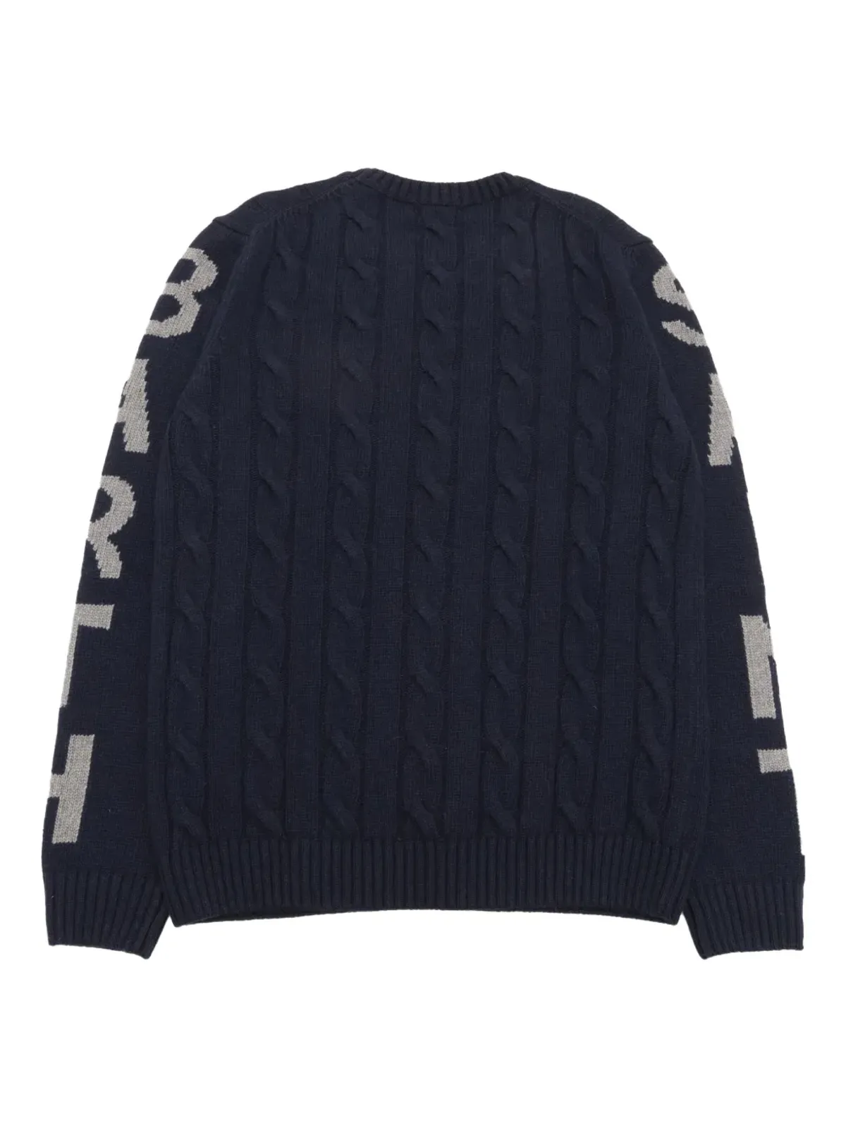 MC2 Saint Barth Kids Bergen Junior ケーブルニット レター印字セーター - 画像2