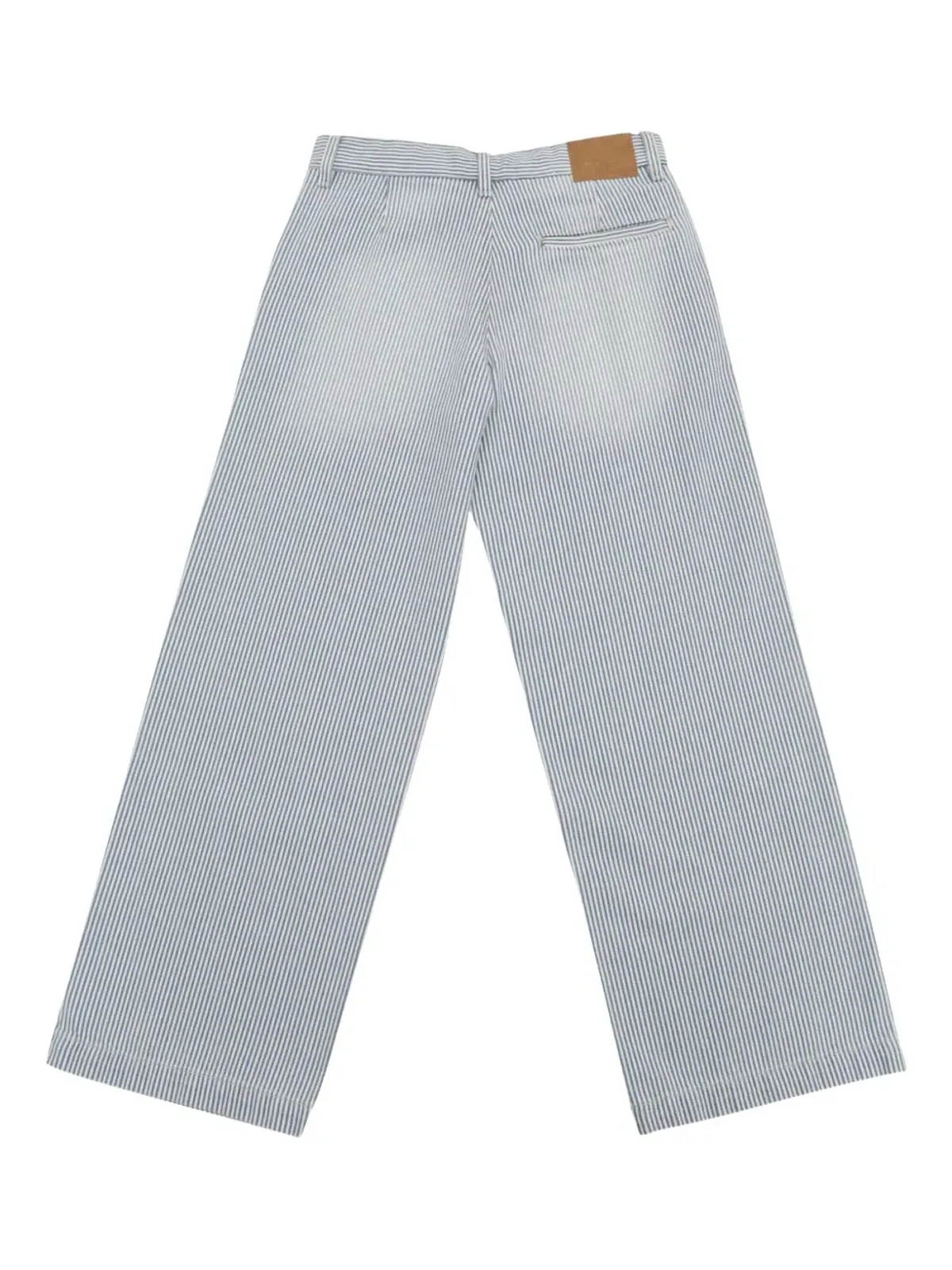 Bellerose Kids ストライプ柄コットンパンツ グレー - 画像2