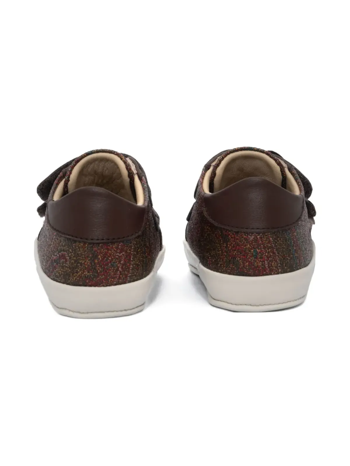ETRO KIDS ペイズリープリント タッチストラップ スニーカー（ブラウン） - 画像3