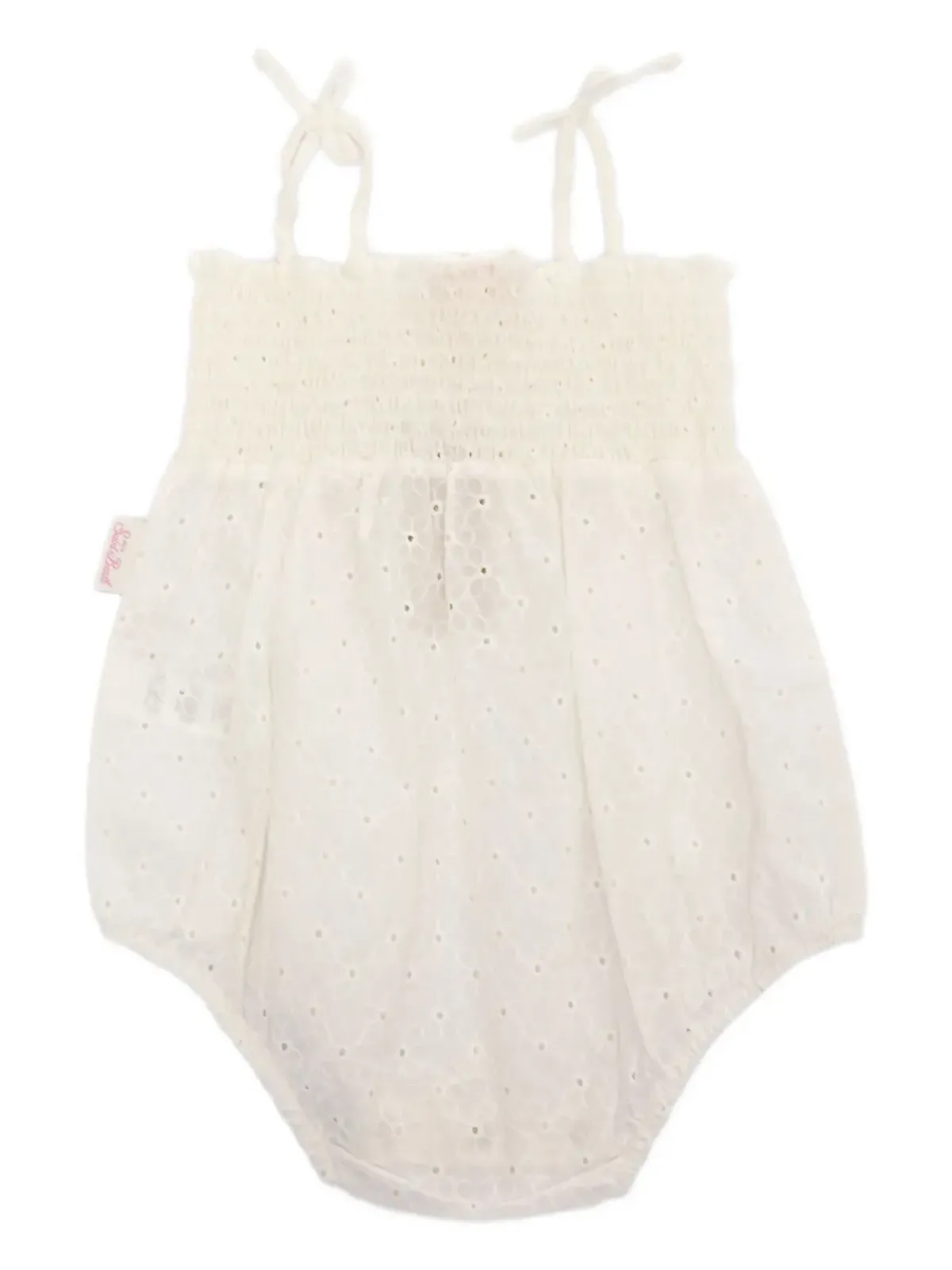 MC2 Saint Barth Kids アイレット刺繍のスモックボディスーツ - White - 画像2