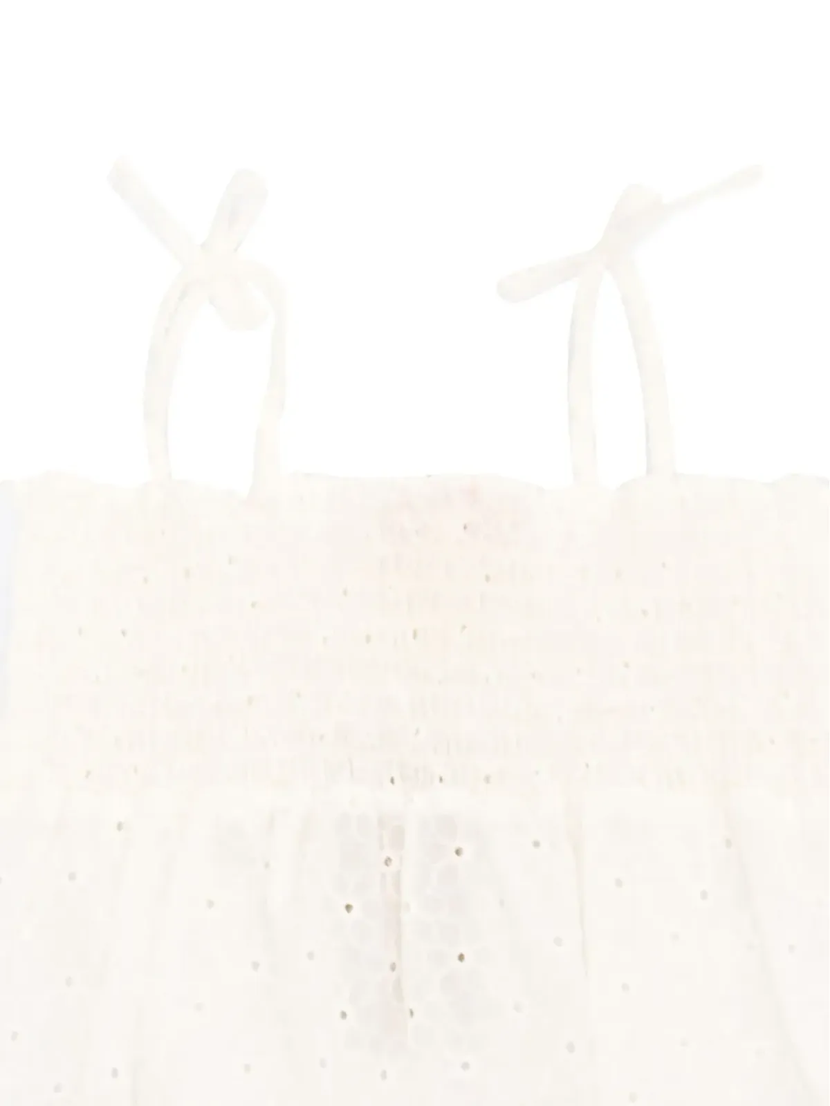 MC2 Saint Barth Kids アイレット刺繍のスモックボディスーツ - White - 画像3