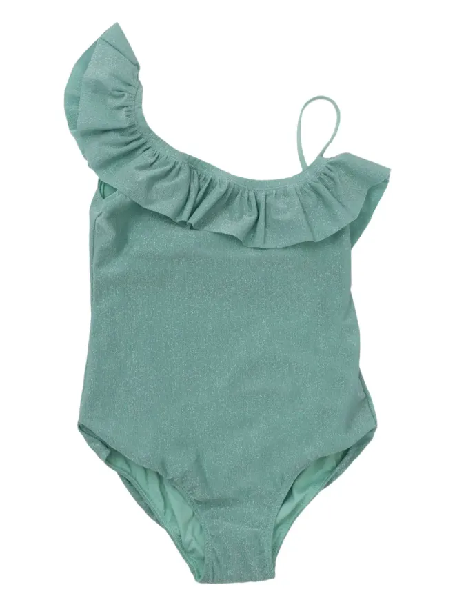 MC2 Saint Barth Kids MC2 Saint Barth Kids フリル付きアシンメトリ―ショルダースイム水着 - Greenの商品画像