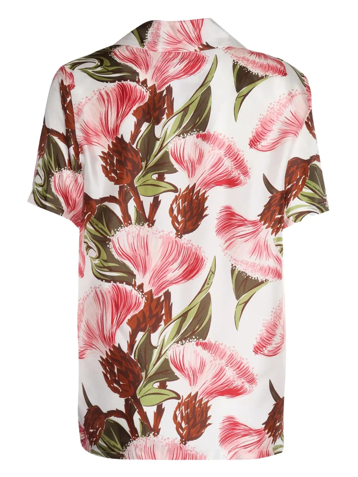P.A.R.O.S.H. floral-print silk shirt - White - 画像2