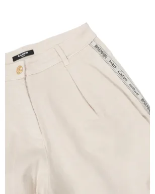 Balmain Kids プリーツ入りサイドストライプ トラウザー - サムネイル3