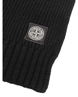 Stone Island Junior リブ編みロゴパッチスカーフ - サムネイル3