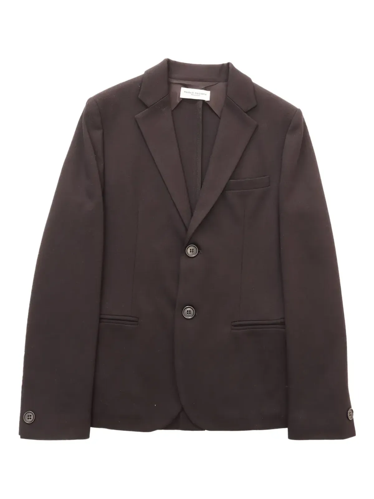 Paolo Pecora Kids 黒のシングルブレスト ノッチド・ラペル ブレザー - 画像1