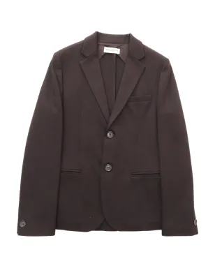 Paolo Pecora Kids 黒のシングルブレスト ノッチド・ラペル ブレザー - サムネイル1