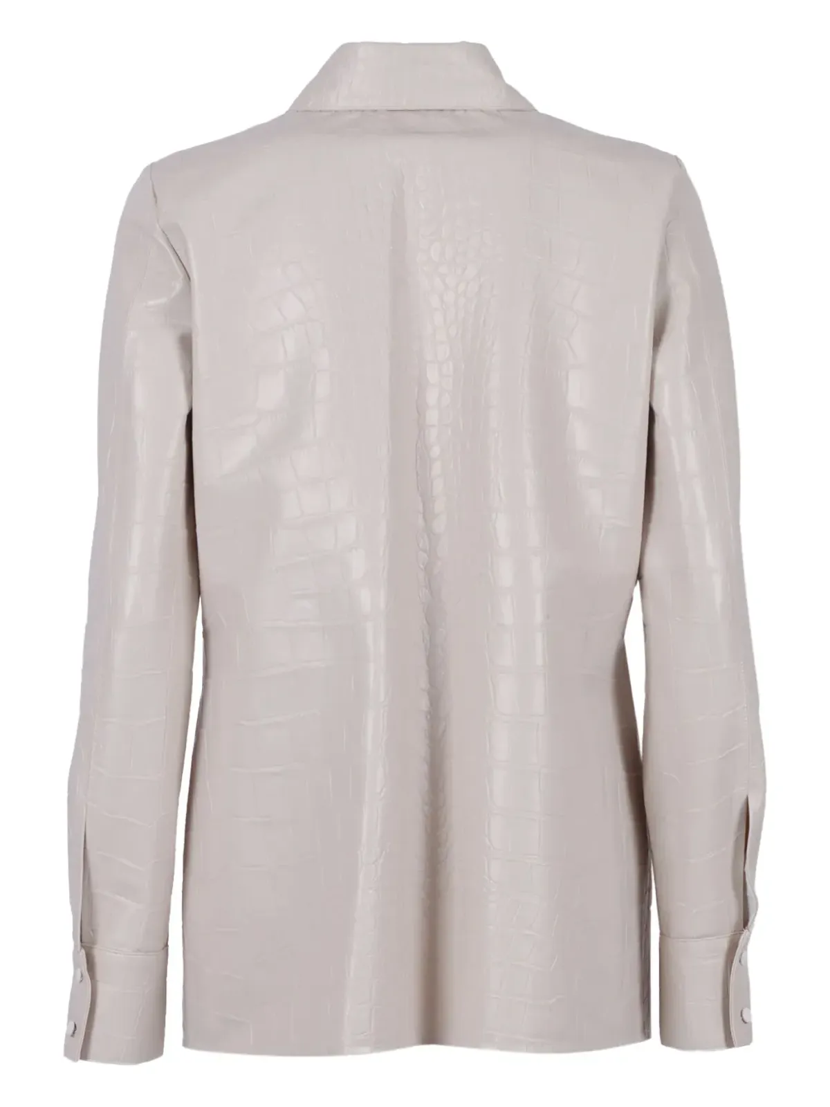 Elisabetta Franchi クロコダイルエフェクト ボタンフロント シャツ - 画像2