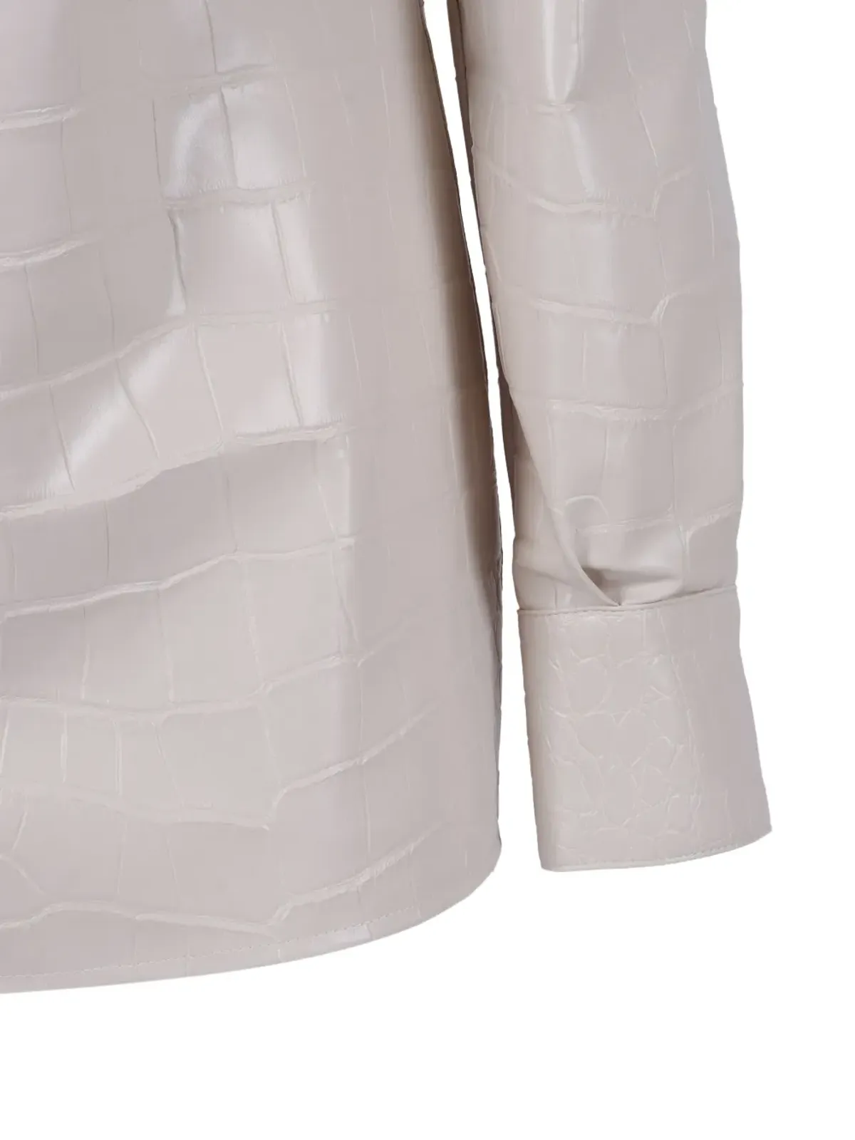 Elisabetta Franchi クロコダイルエフェクト ボタンフロント シャツ - 画像3
