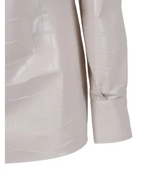 Elisabetta Franchi クロコダイルエフェクト ボタンフロント シャツ - サムネイル3