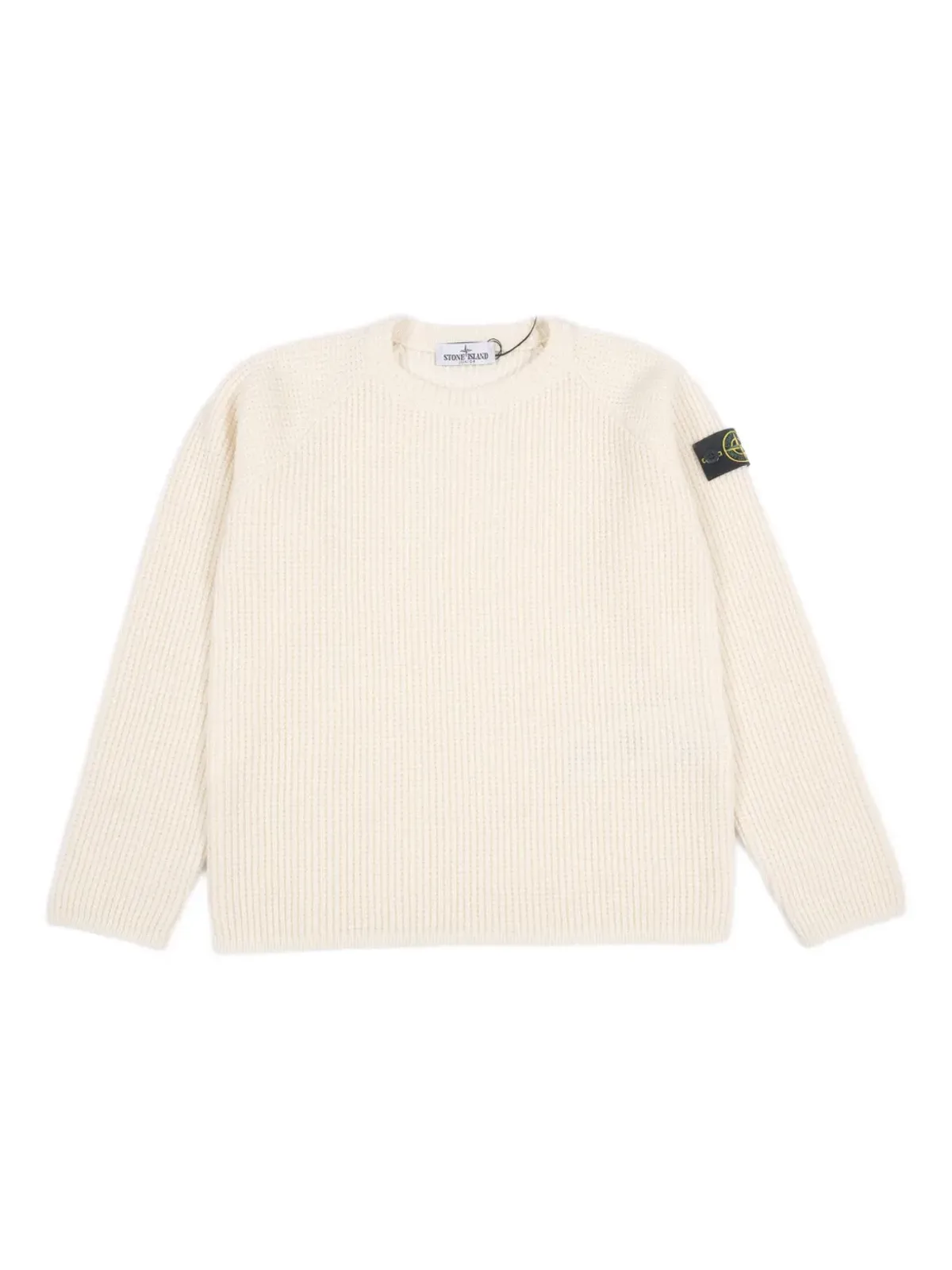 Stone Island Junior リブ編み コンパスパッチ ジャンパー - 画像1