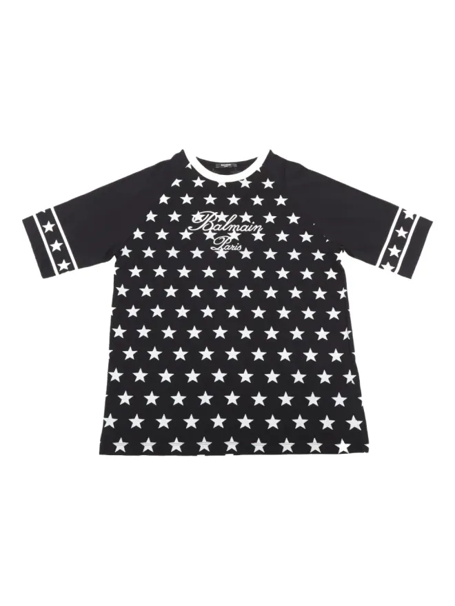 Balmain Kids Balmain Kids スター柄ラグラントップ - ブラックの商品画像