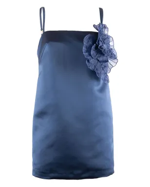Elisabetta Franchi 花柄装飾スリップドレス ブルー - サムネイル1