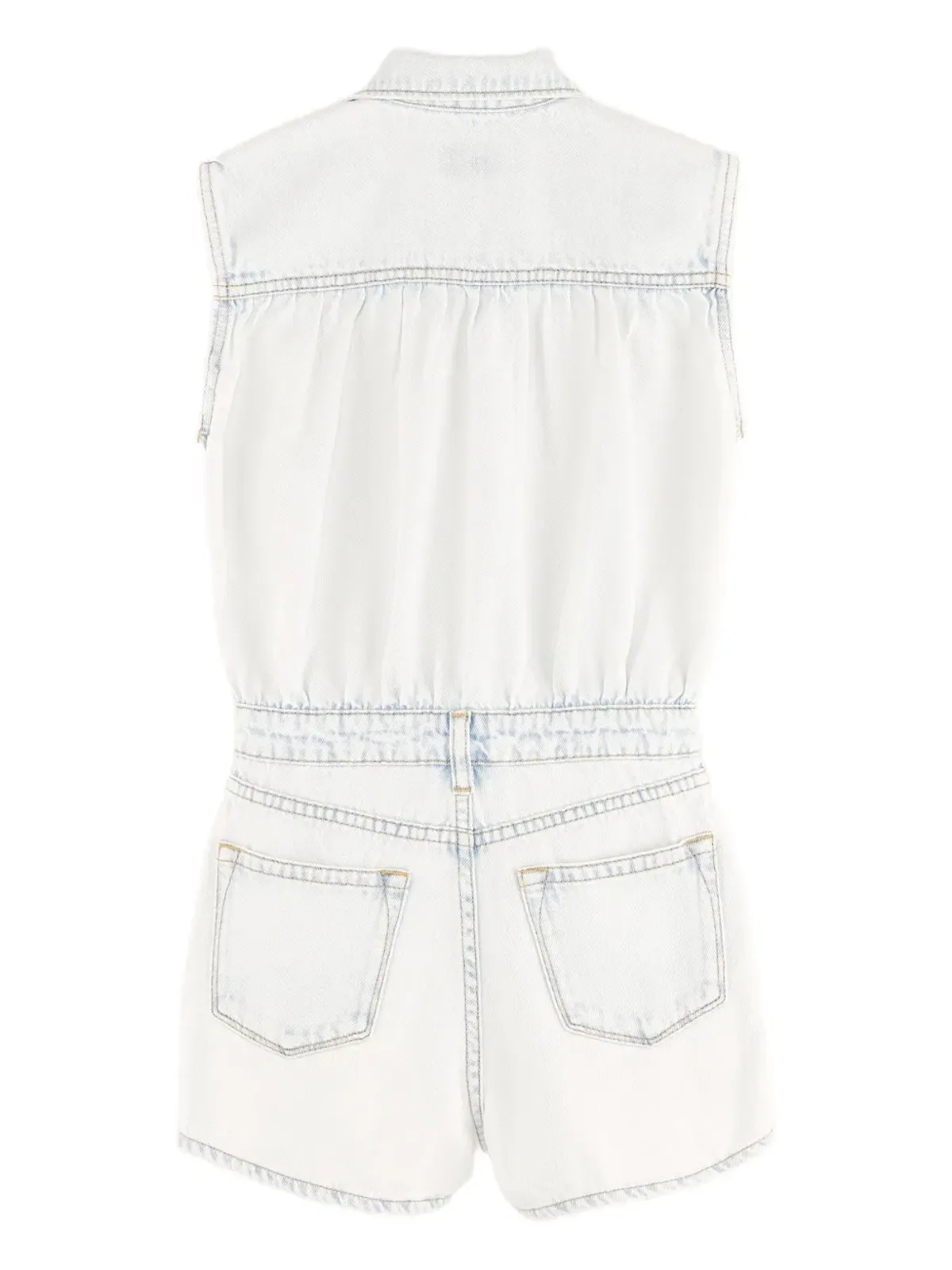 Bellerose Kids ブルーのノースリーブ前ボタン留めジャンプスーツ - 画像2