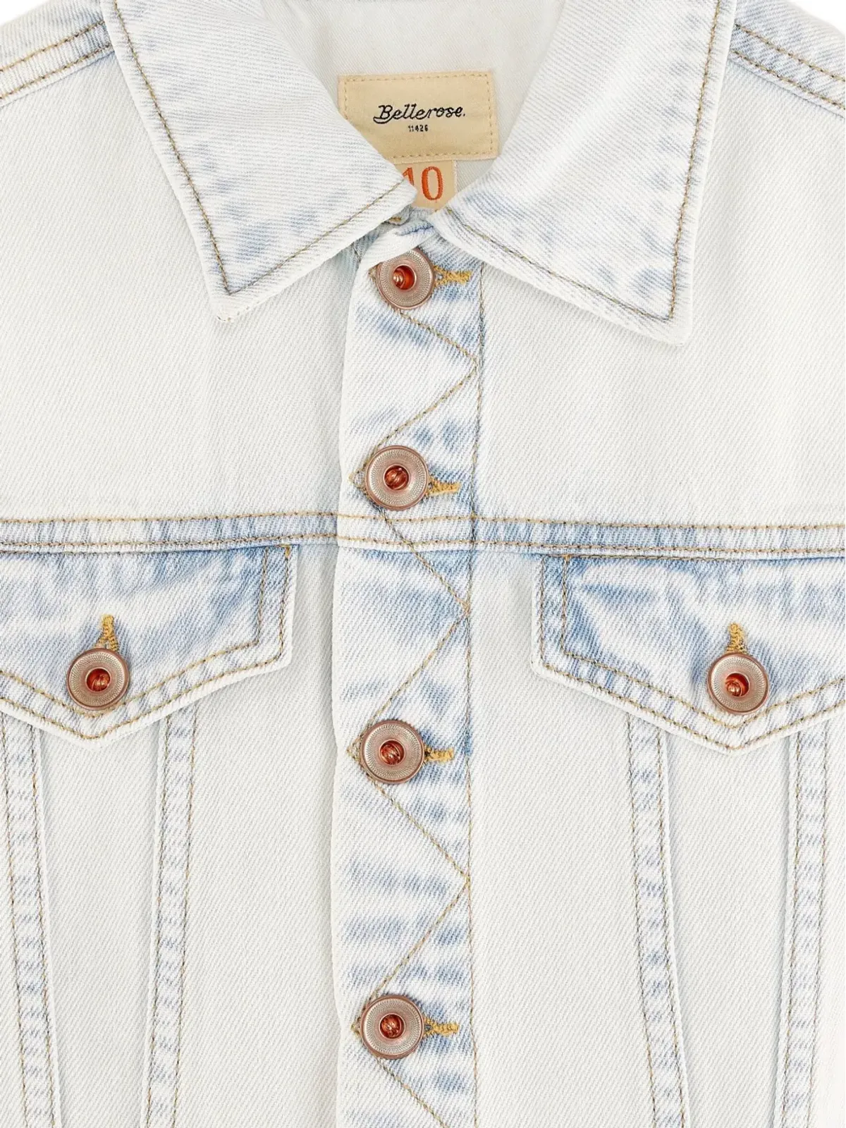 Bellerose Kids ブルーのノースリーブ前ボタン留めジャンプスーツ - 画像3