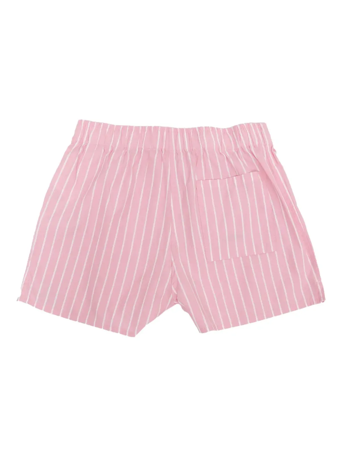 MC2 Saint Barth Kids ロゴパッチ付きストライプ柄ショートパンツ - 画像2