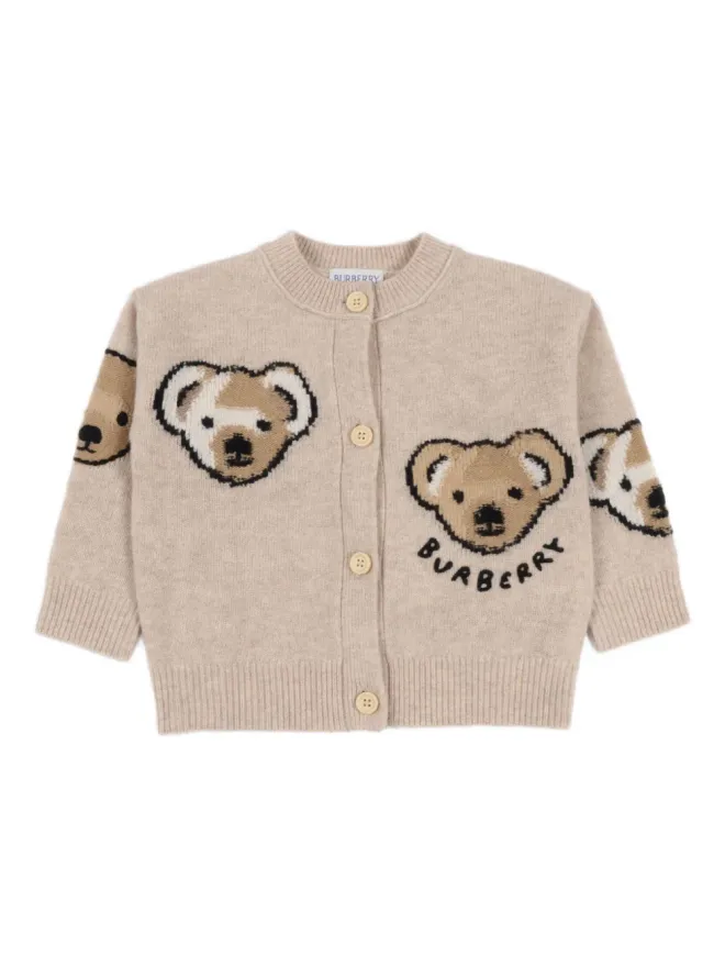 Burberry Kids Burberry Kids クマ刺繍入りカーディガンの商品画像