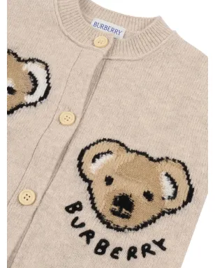 Burberry Kids クマ刺繍入りカーディガン - サムネイル3