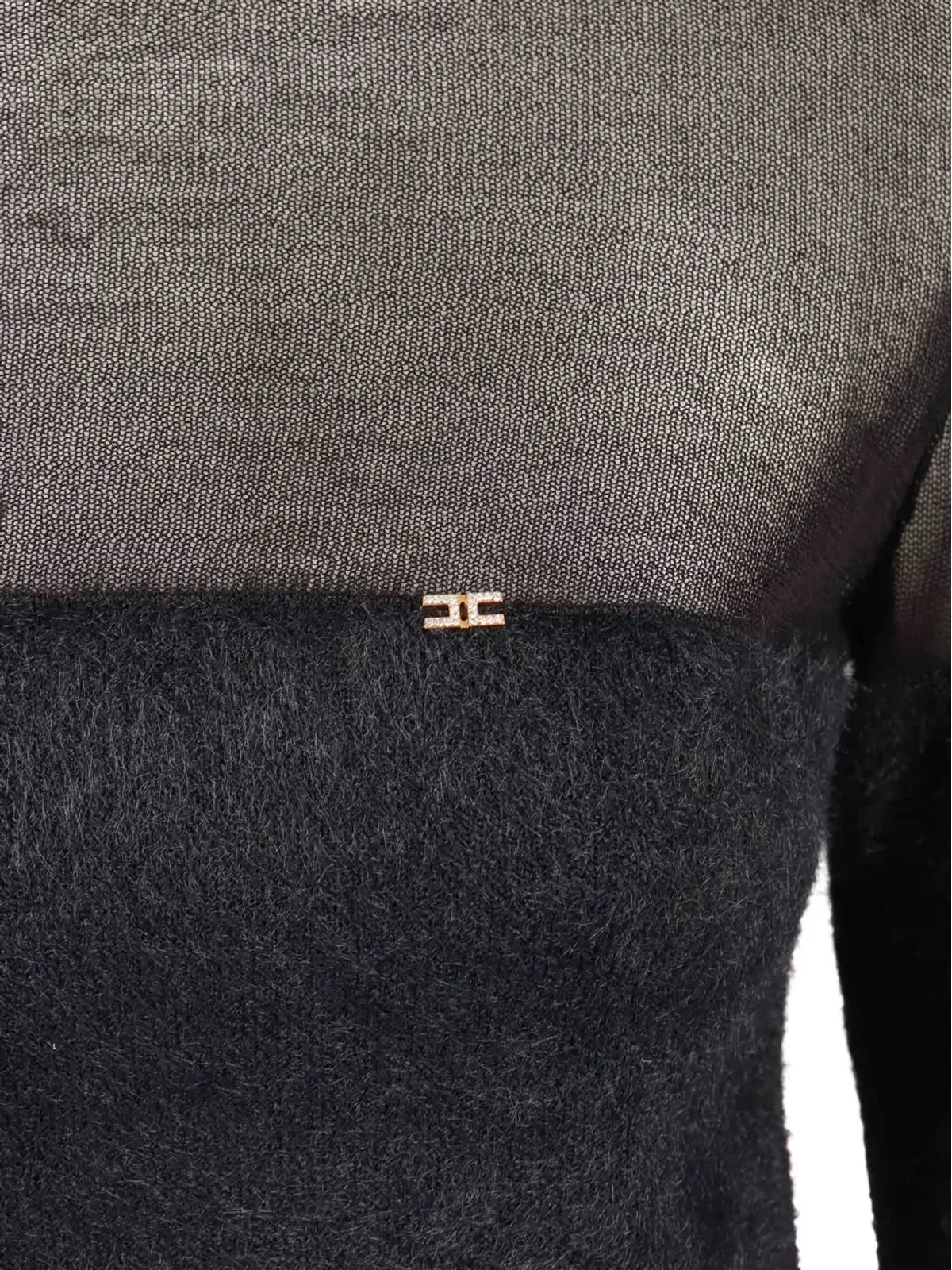 Elisabetta Franchi ロールネック付きニットトップ - 画像3