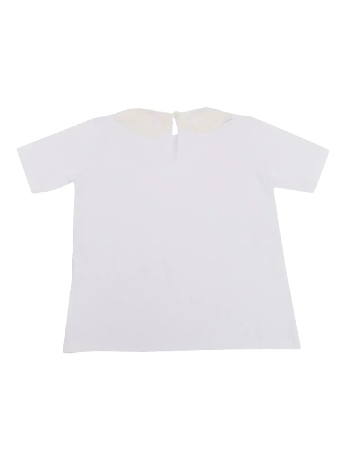 Vivetta Kids レース襟付きハートアップリケTシャツ - 画像2