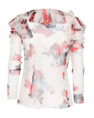 Philosophy Di Lorenzo Serafini Kids フリルネック花柄プリント ブラウス - サムネイル2