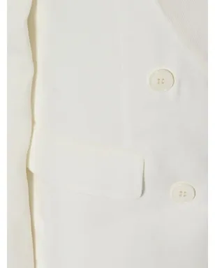 Elisabetta Franchi ダブルブレストリネンジャケット - サムネイル3
