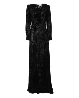 Elisabetta Franchi パターン柄長袖ドレス（ブラック） - サムネイル1