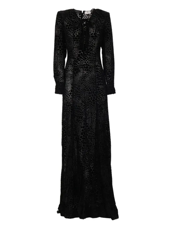 Elisabetta Franchi Elisabetta Franchi パターン柄長袖ドレス（ブラック）の商品画像