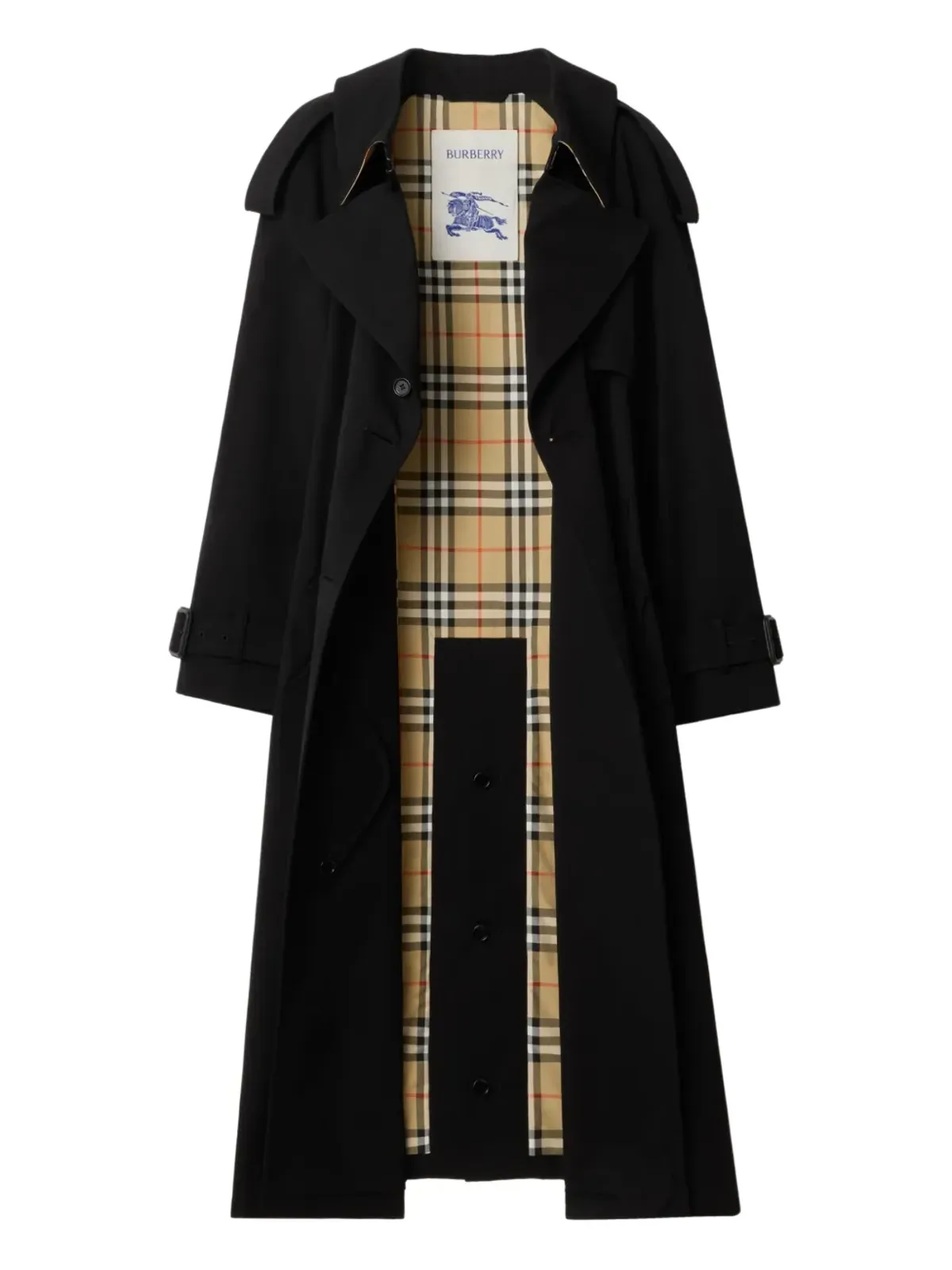 Burberry フィッツロビア ダブルブレスト ベルト付き トレンチコート - ブラック - 画像2
