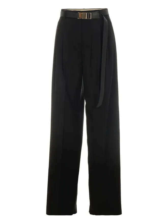 Max Mara Max Mara バックル留めプリーツパンツ ブラックの商品画像