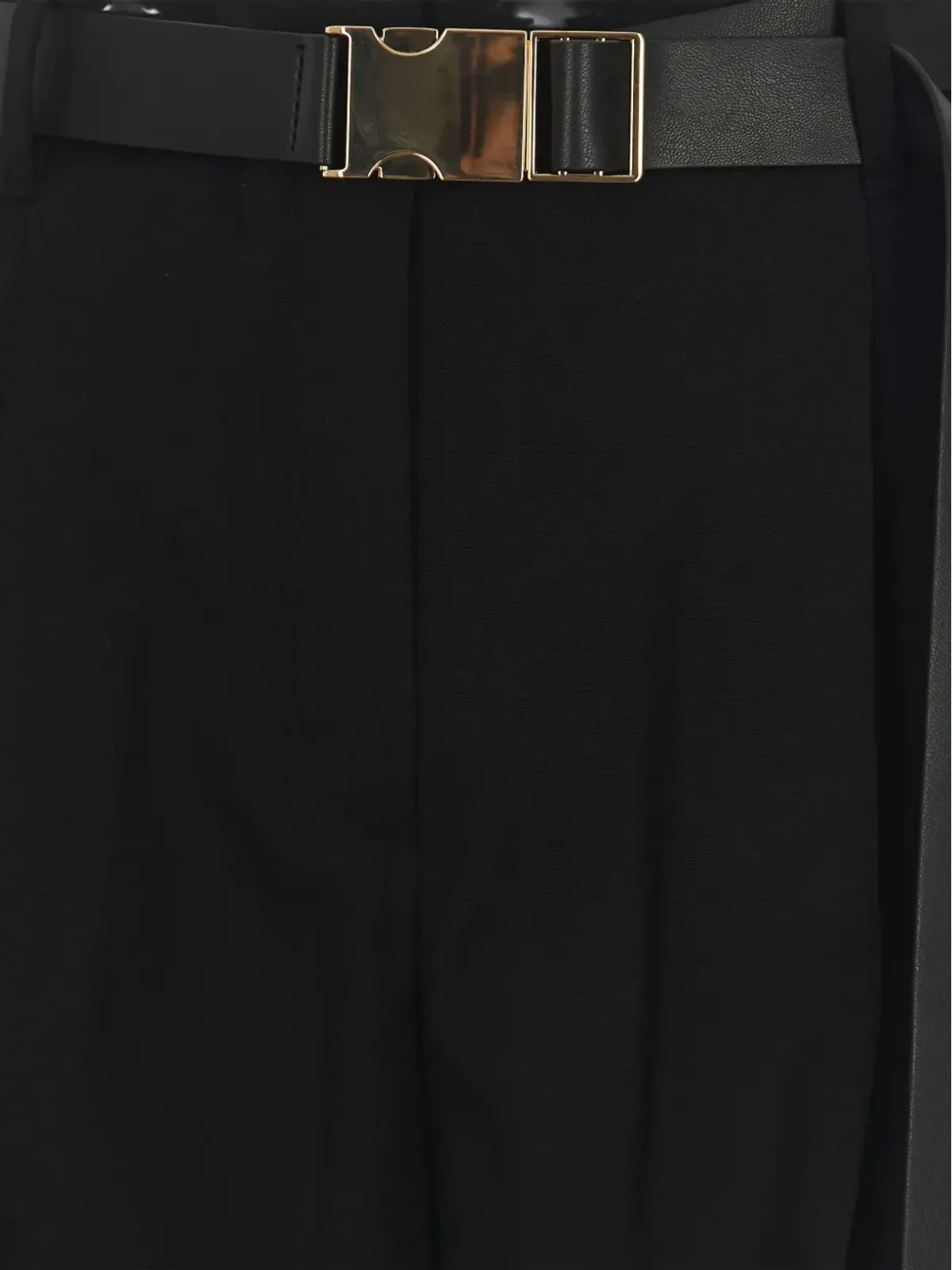 Max Mara バックル留めプリーツパンツ ブラック - 画像2