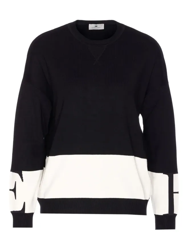 Elisabetta Franchi Elisabetta Franchi ロゴ入りクルーネックスウェットの商品画像
