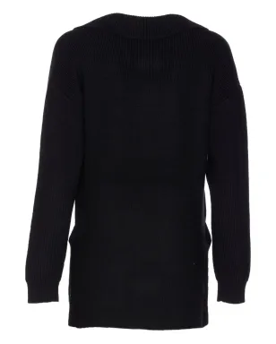 Elisabetta Franchi Vネック ウール混紡セーター ブラック - サムネイル2
