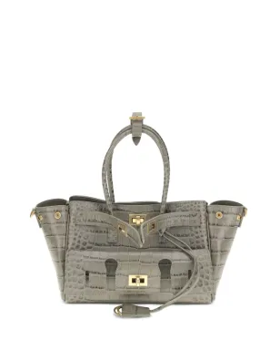 Balenciaga Bel Air クロコダイルエフェクト レザー トートバッグ - サムネイル1