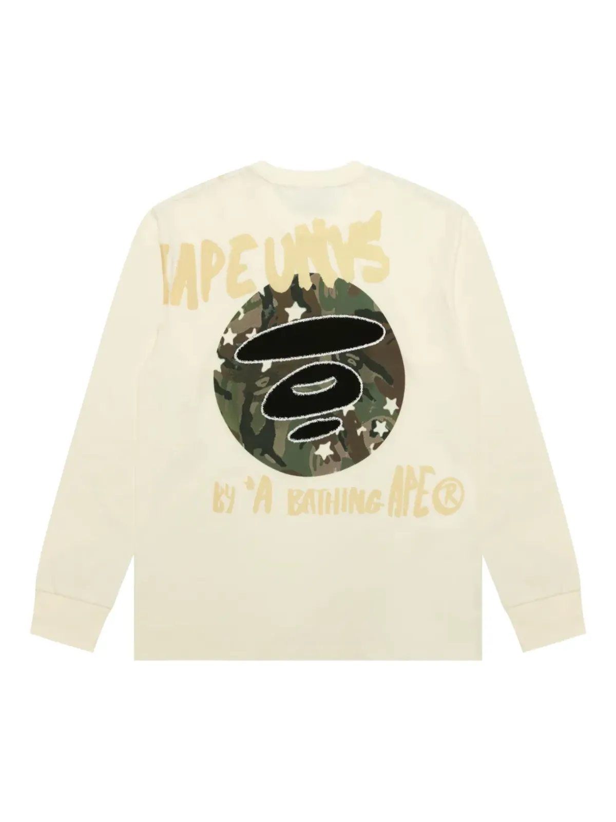 AAPE BY *A BATHING APE® 星柄カモフラージュプリント長袖スウェットシャツ - 画像2