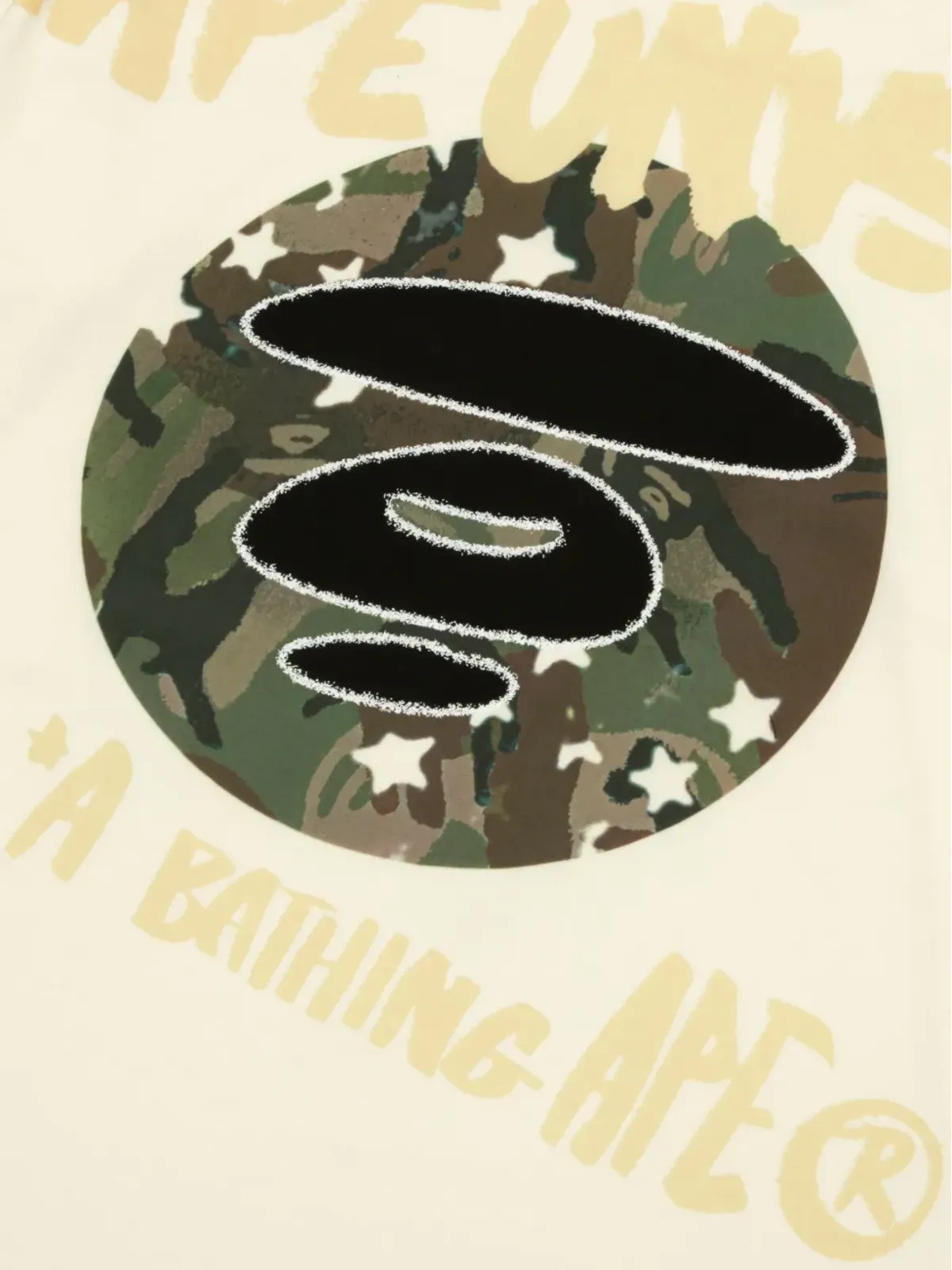 AAPE BY *A BATHING APE® 星柄カモフラージュプリント長袖スウェットシャツ - 画像4