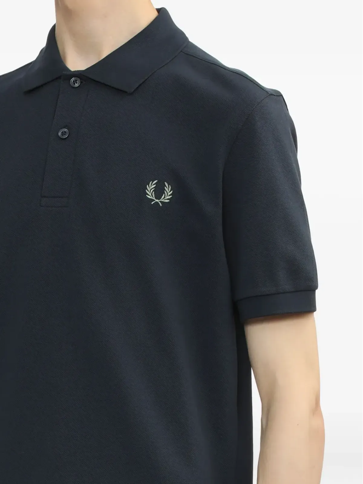 Fred Perry ローレルリース刺繍ポロシャツ - ブルー - 画像5
