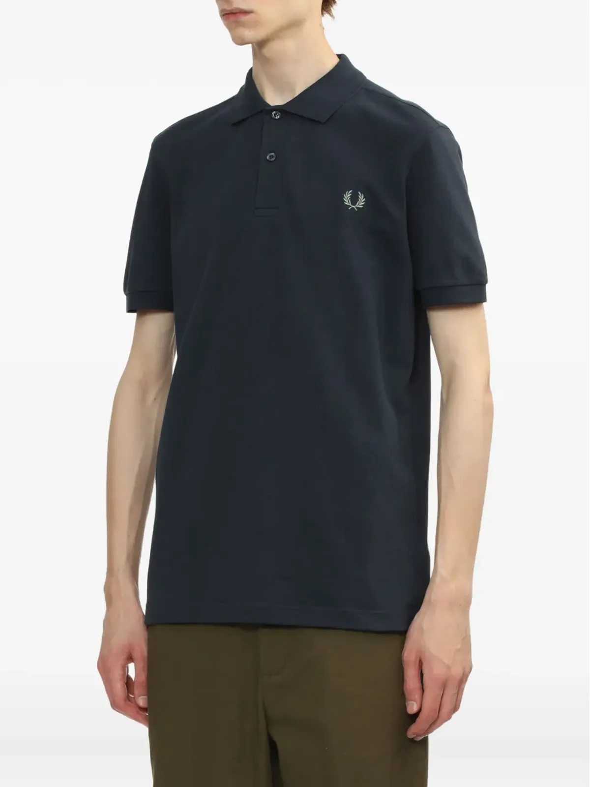 Fred Perry ローレルリース刺繍ポロシャツ - ブルー - 画像3