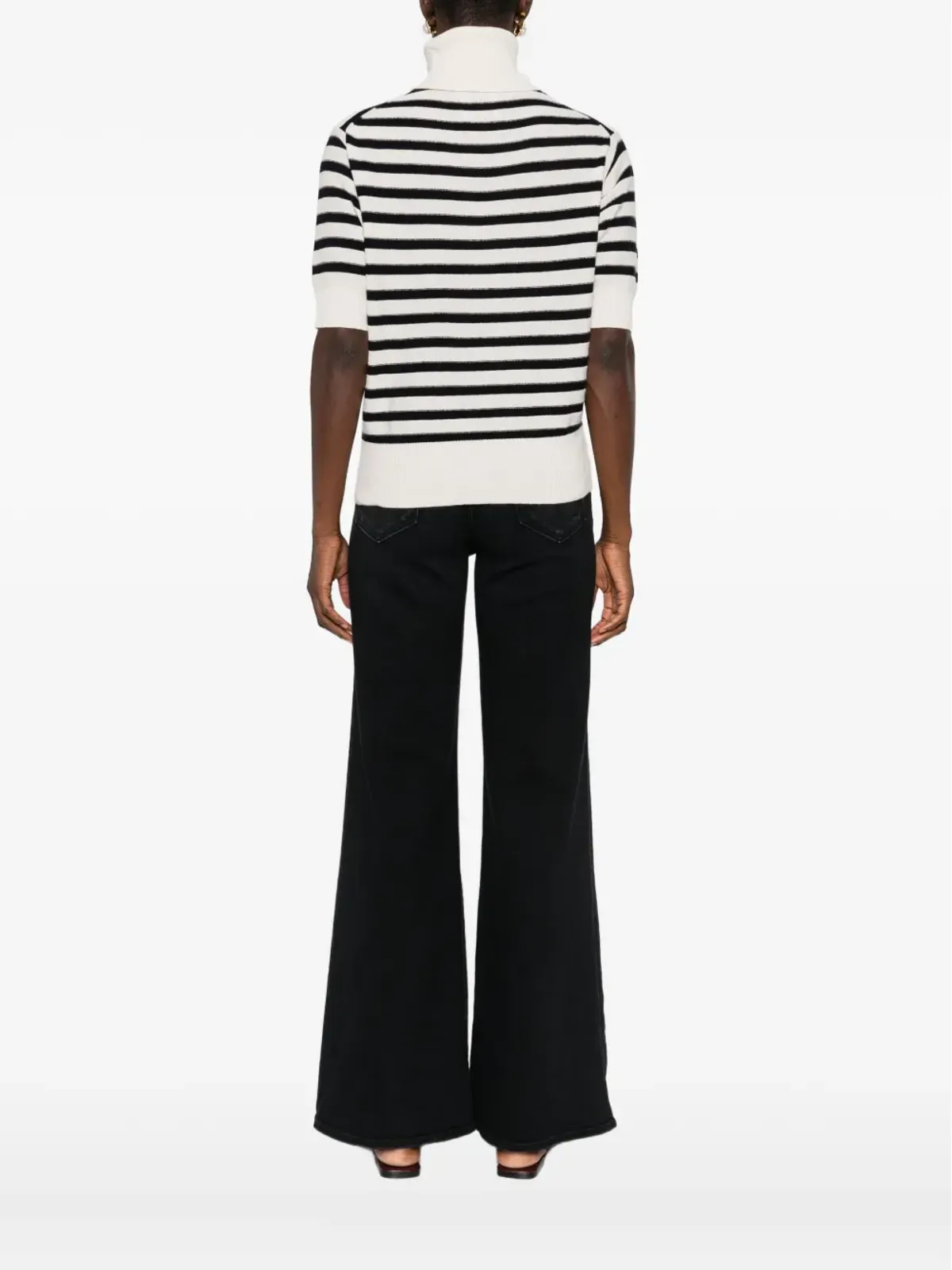Allude ストライプ タートルネック セーター - 画像4