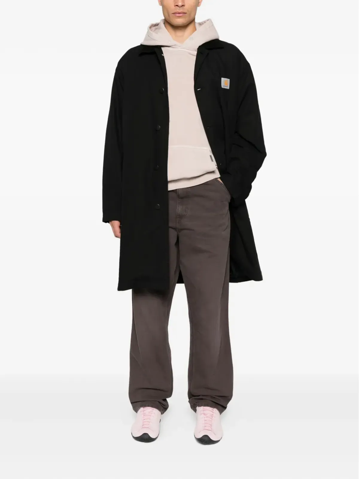 Carhartt WIP ウェブスター ボタン留め ロゴパッチ コート - 画像2