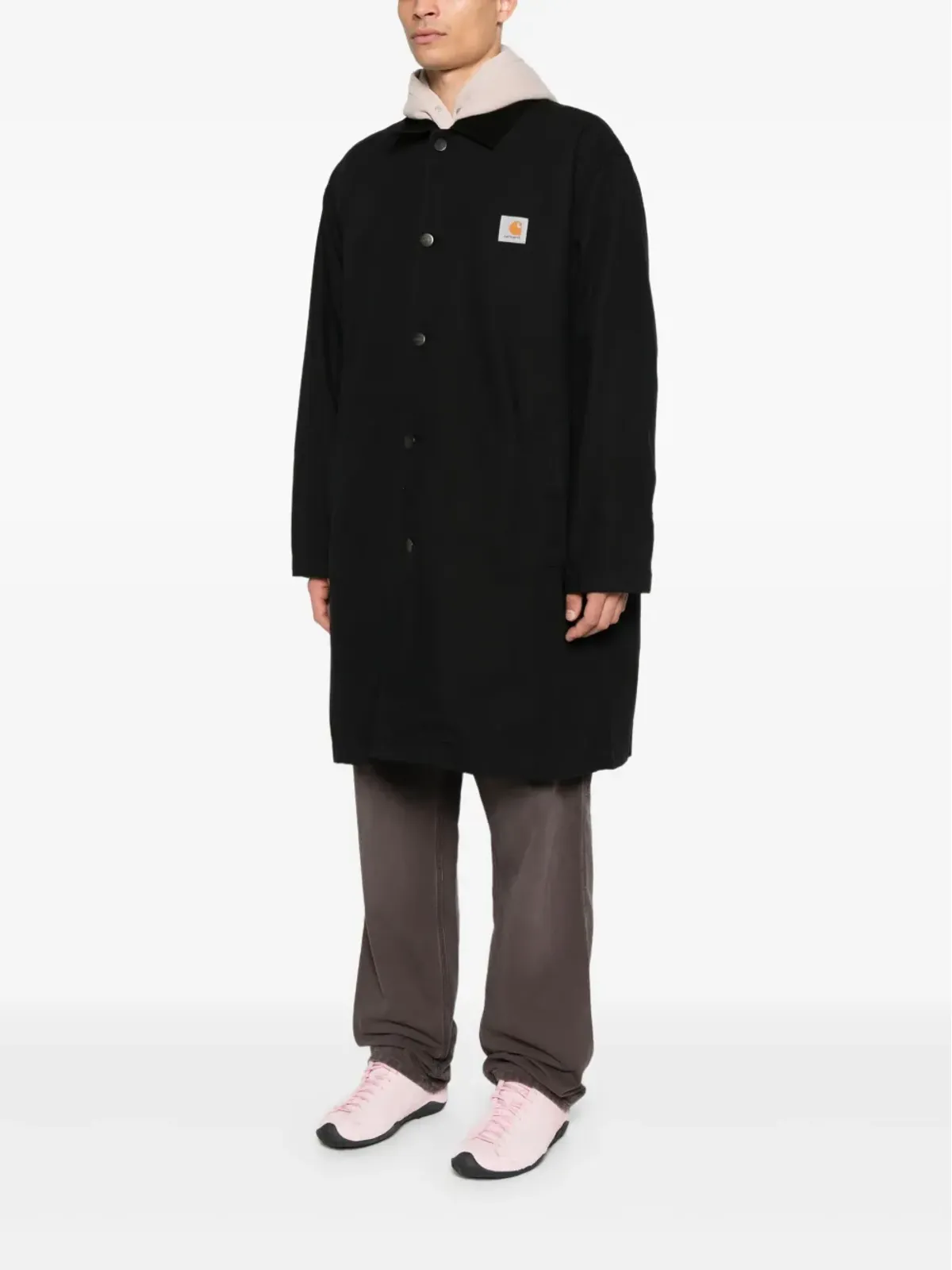 Carhartt WIP ウェブスター ボタン留め ロゴパッチ コート - 画像3