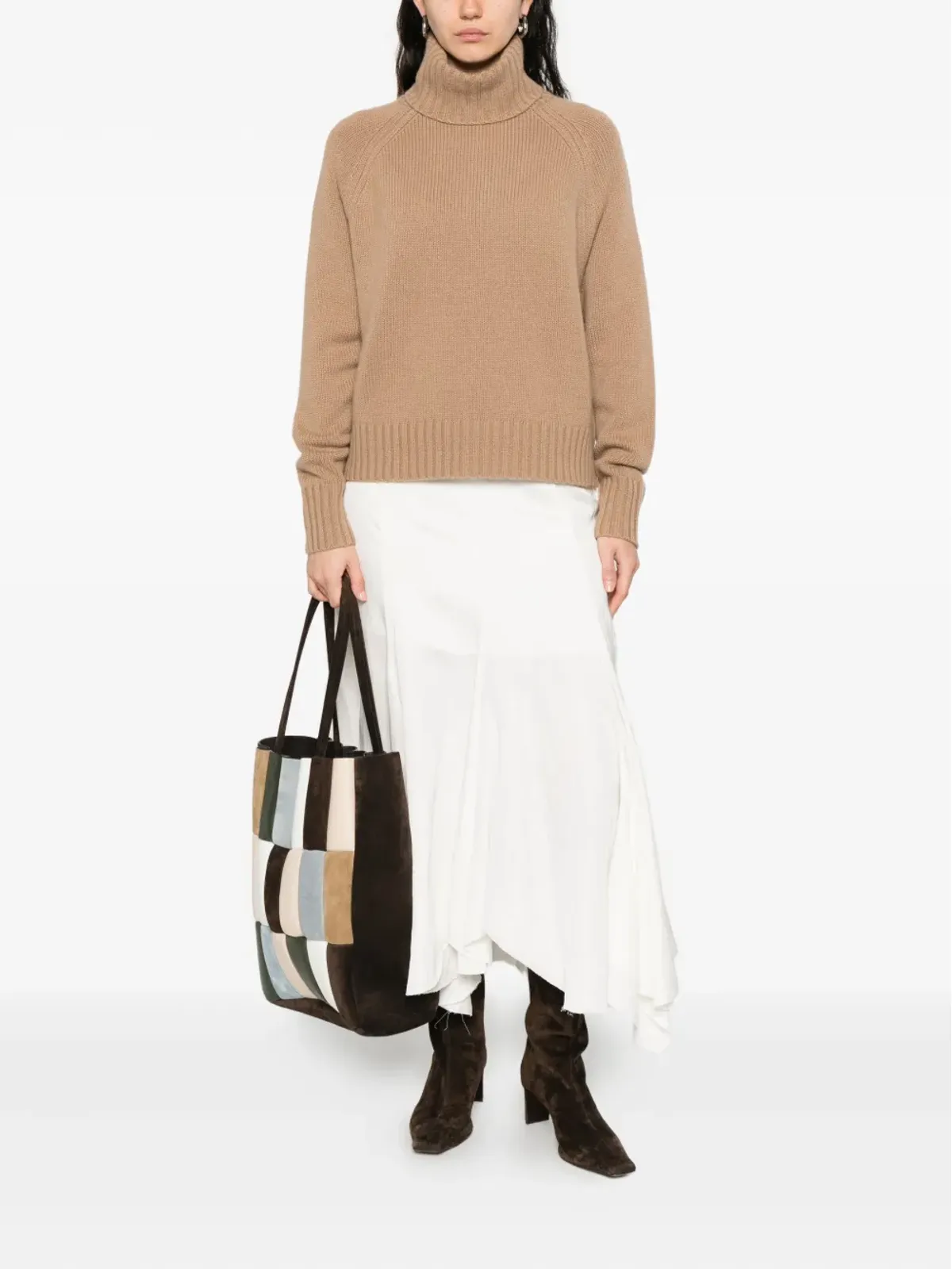 Allude タートルネック ラグランスリーブ セーター - 画像2
