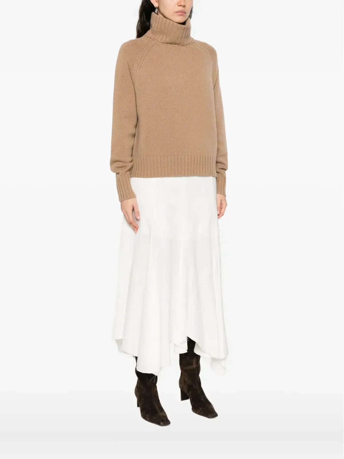Allude タートルネック ラグランスリーブ セーター - 画像3