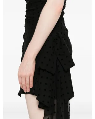Alessandra Rich ポルカドット・フリルドレス - ブラック - サムネイル5