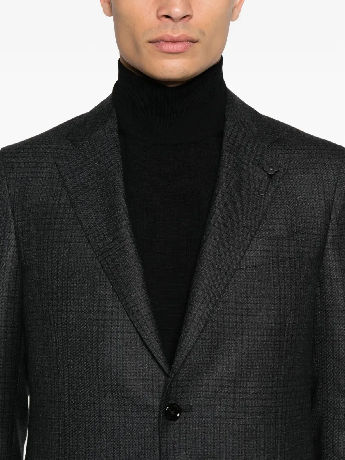 Lardini チェック柄ウールスーツ - グレー - 画像4