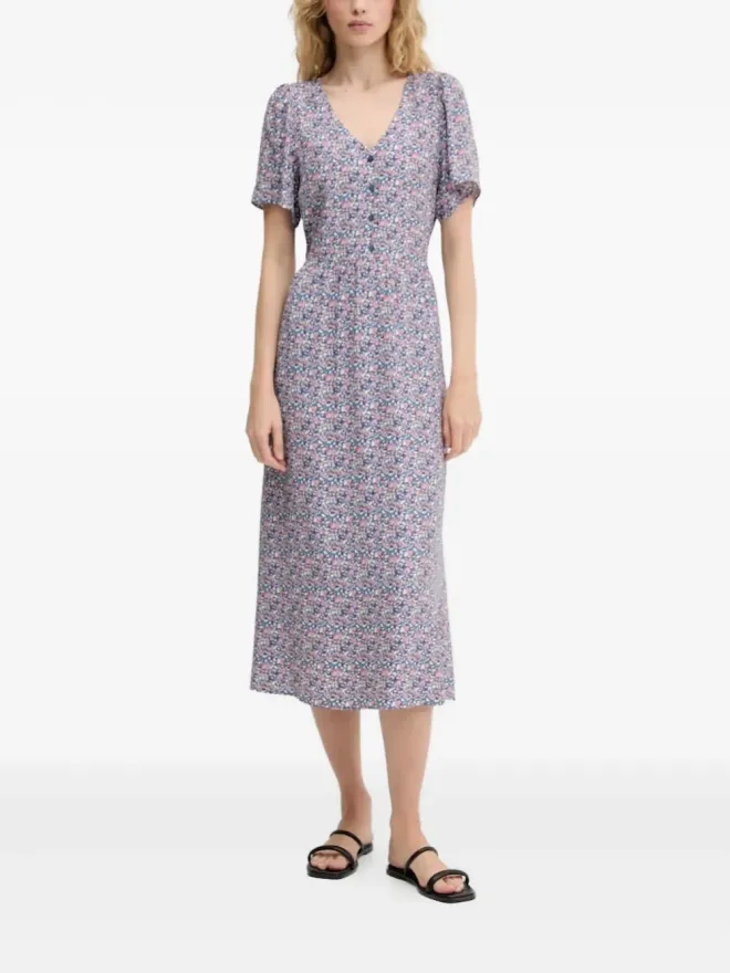 Marc O'Polo Marc O'Polo 花柄プリント ボタンフロント ミディドレスの商品画像