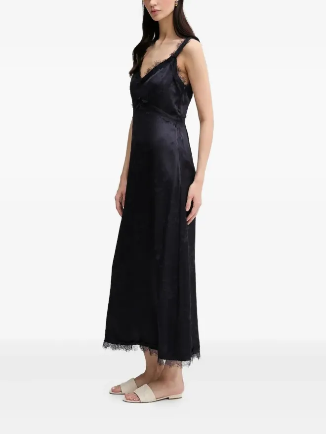 Pedro Del Hierro Pedro Del Hierro レーストリム付きサテン ドレスの商品画像