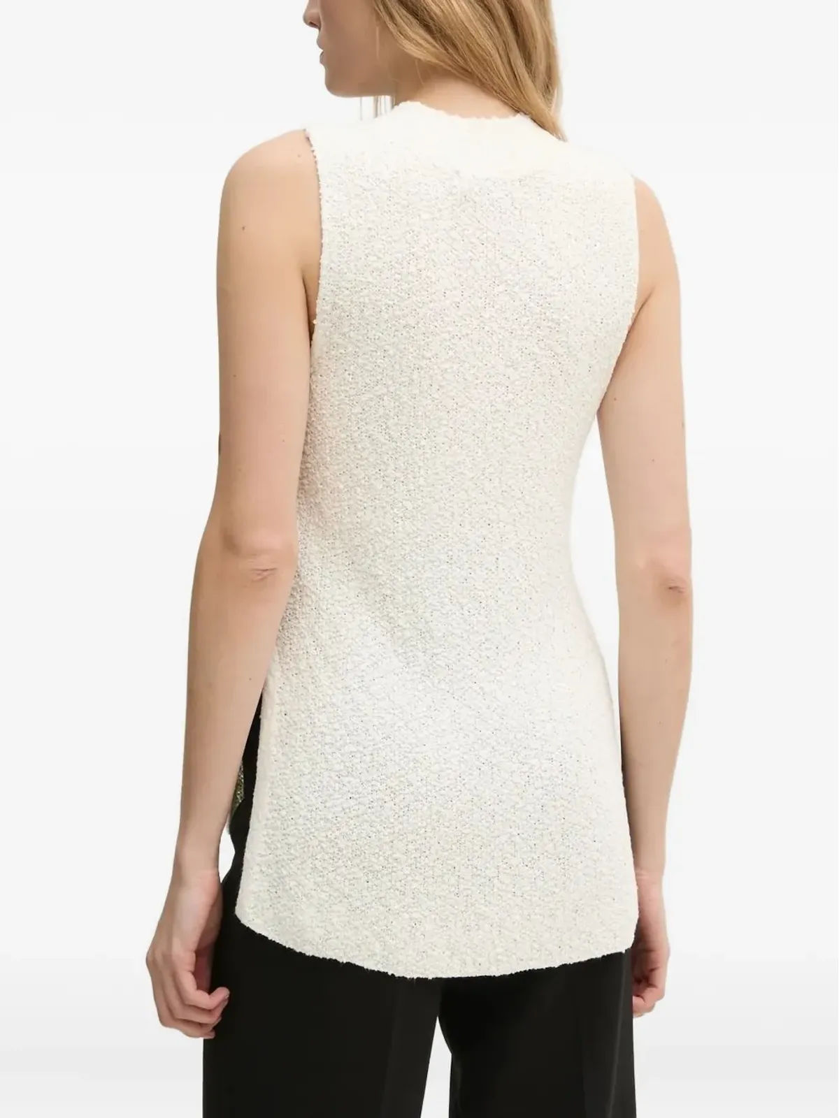 Pedro Del Hierro Vネック テクスチャードニットトップ - 画像2